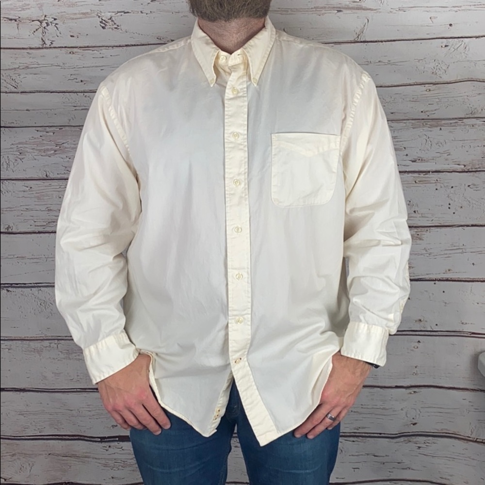 Daniel Cremieux Ivory Button Up Shirt XL